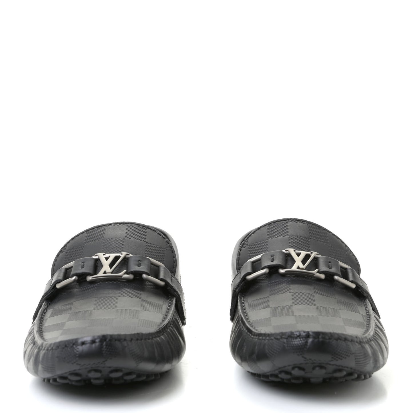 Damier Infini Hockenheim Moccasin Loafers 9 Onyx
