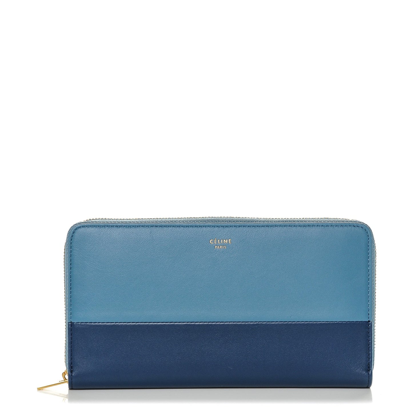Lambskin Large Zip Around Multifunction Wallet Medium Blue