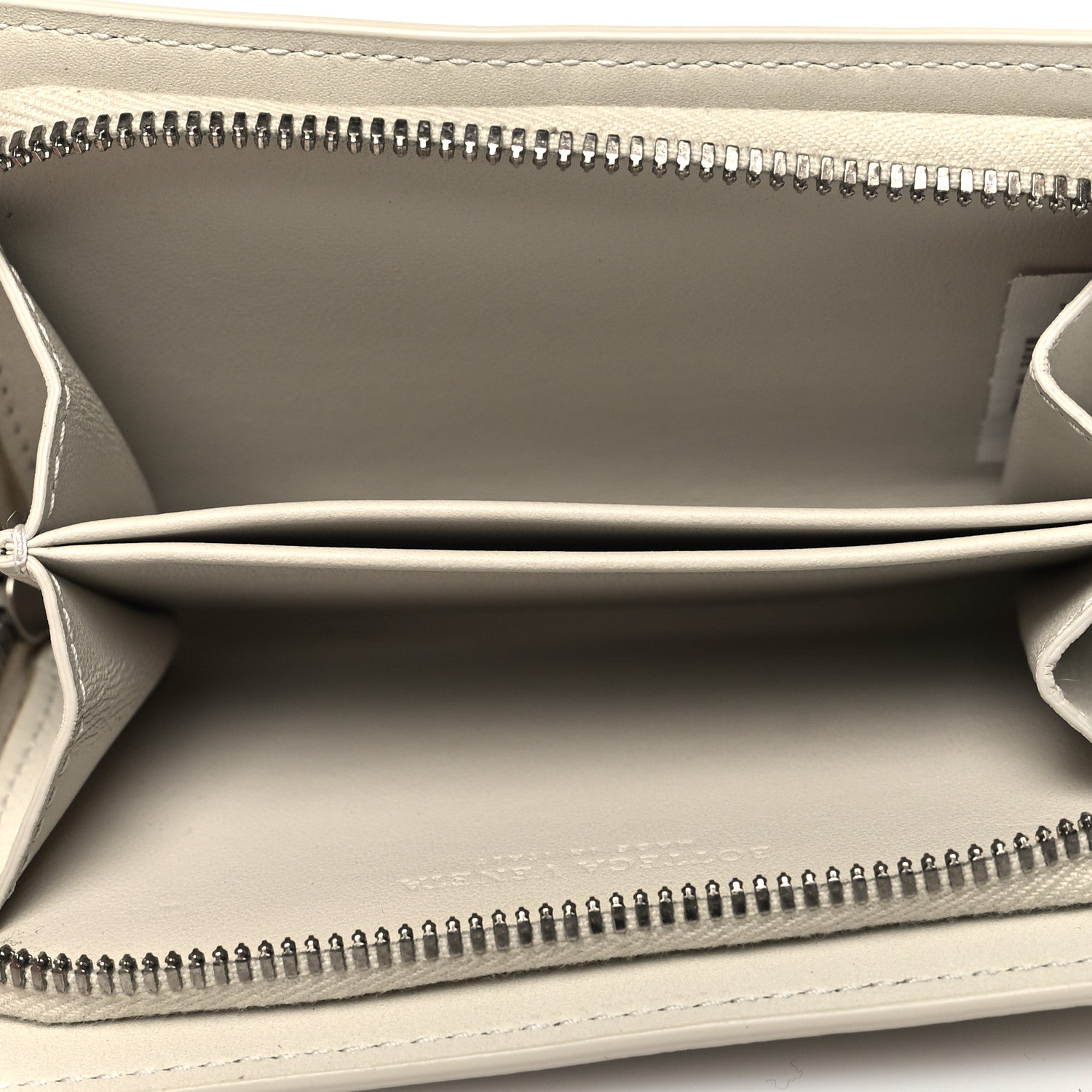 Bottega Veneta Nappa Intrecciato Zip Wallet White 5 of 11
