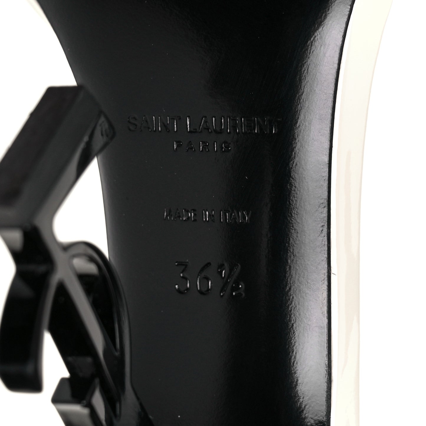 Patent Calfskin Opyum 110 Sandals 36.5 Neutro