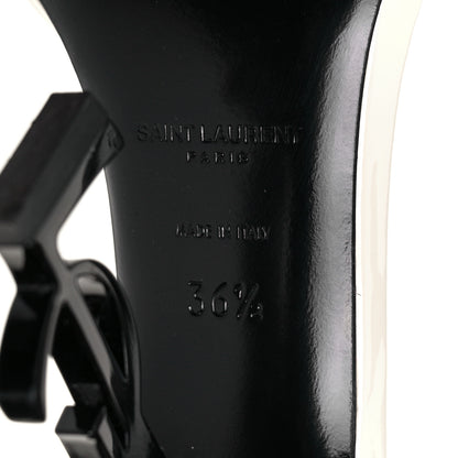 Saint Laurent Patent Calfskin Opyum 110 Sandals 36.5 Neutro 6 of 9