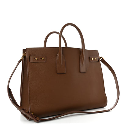Saint Laurent Grained Calfskin Large Souple Sac De Jour Cinnamon 3 of 11