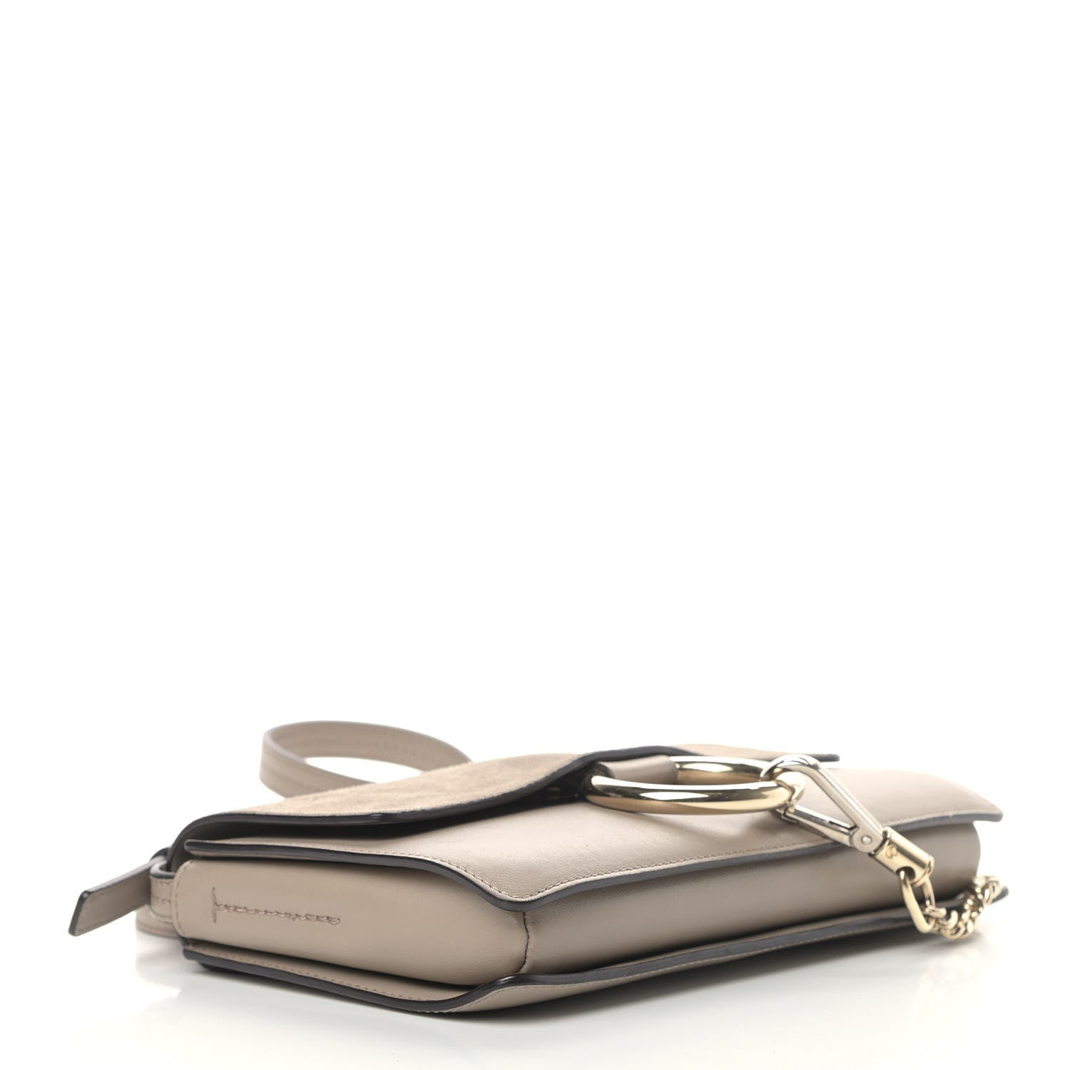 Chloe Suede Calfskin Small Faye Shoulder Bag Motty Grey 4 of 11