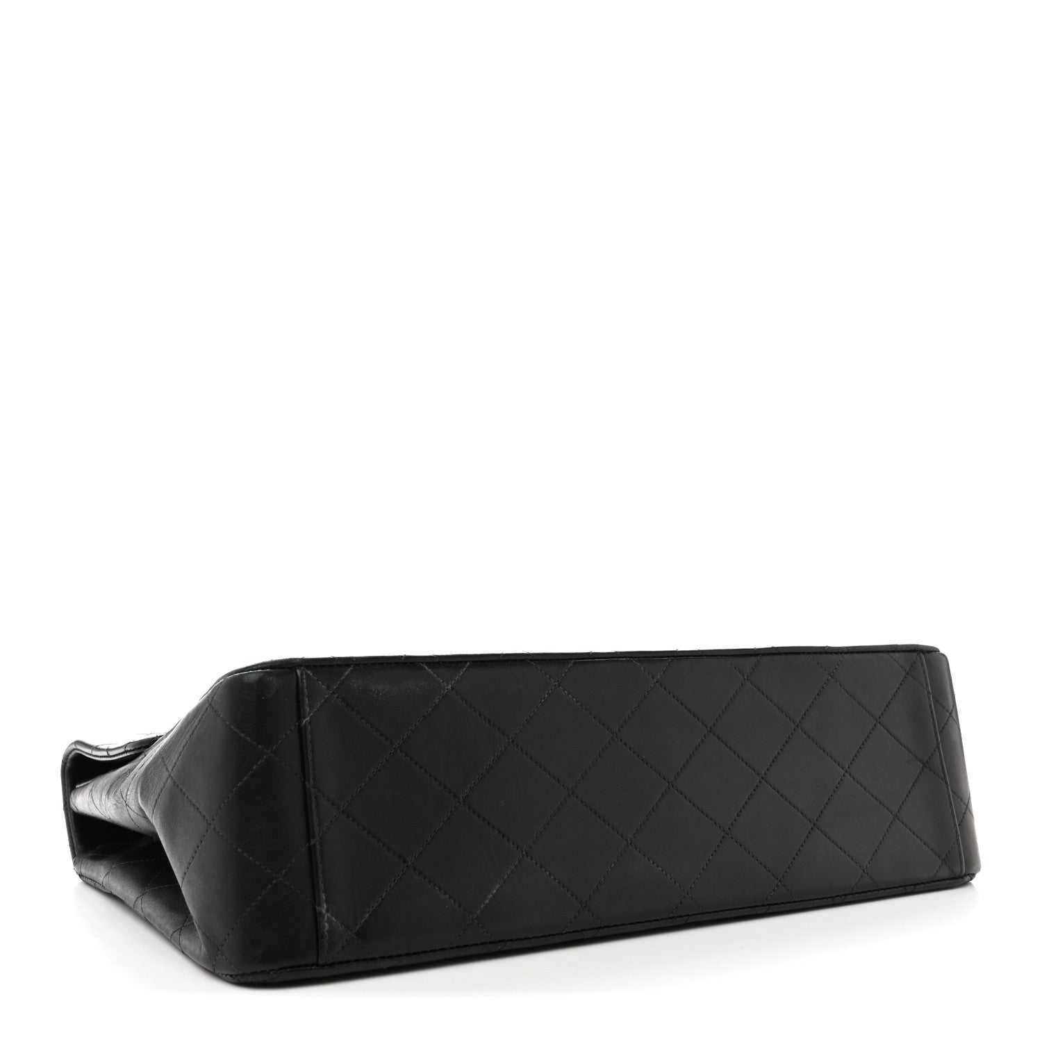 Chanel Lambskin Quilted XL Jumbo Single Flap Black 4 of 16