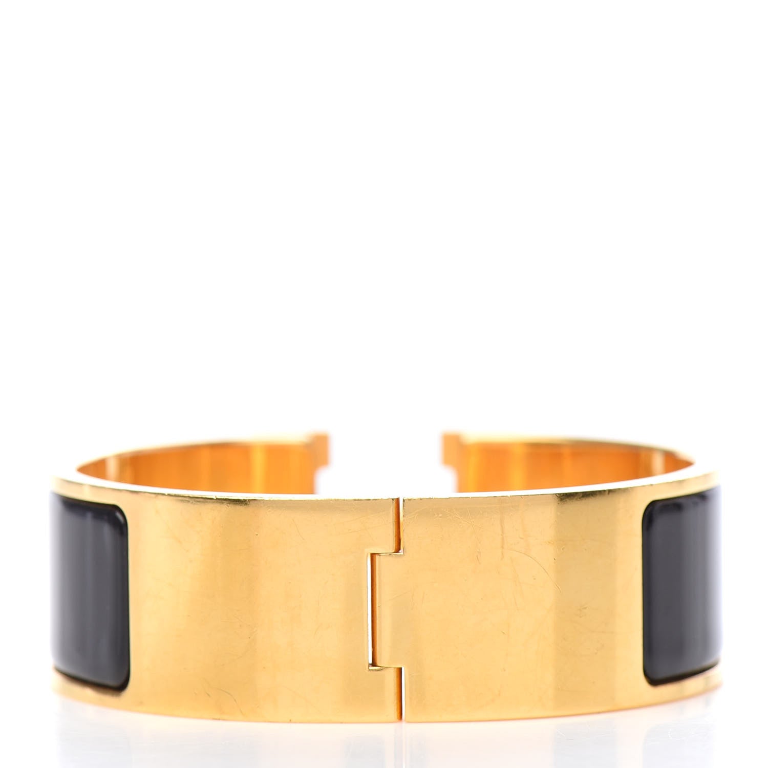 Hermes Enamel Wide Clic Clac H Bracelet PM Black 3 of 4