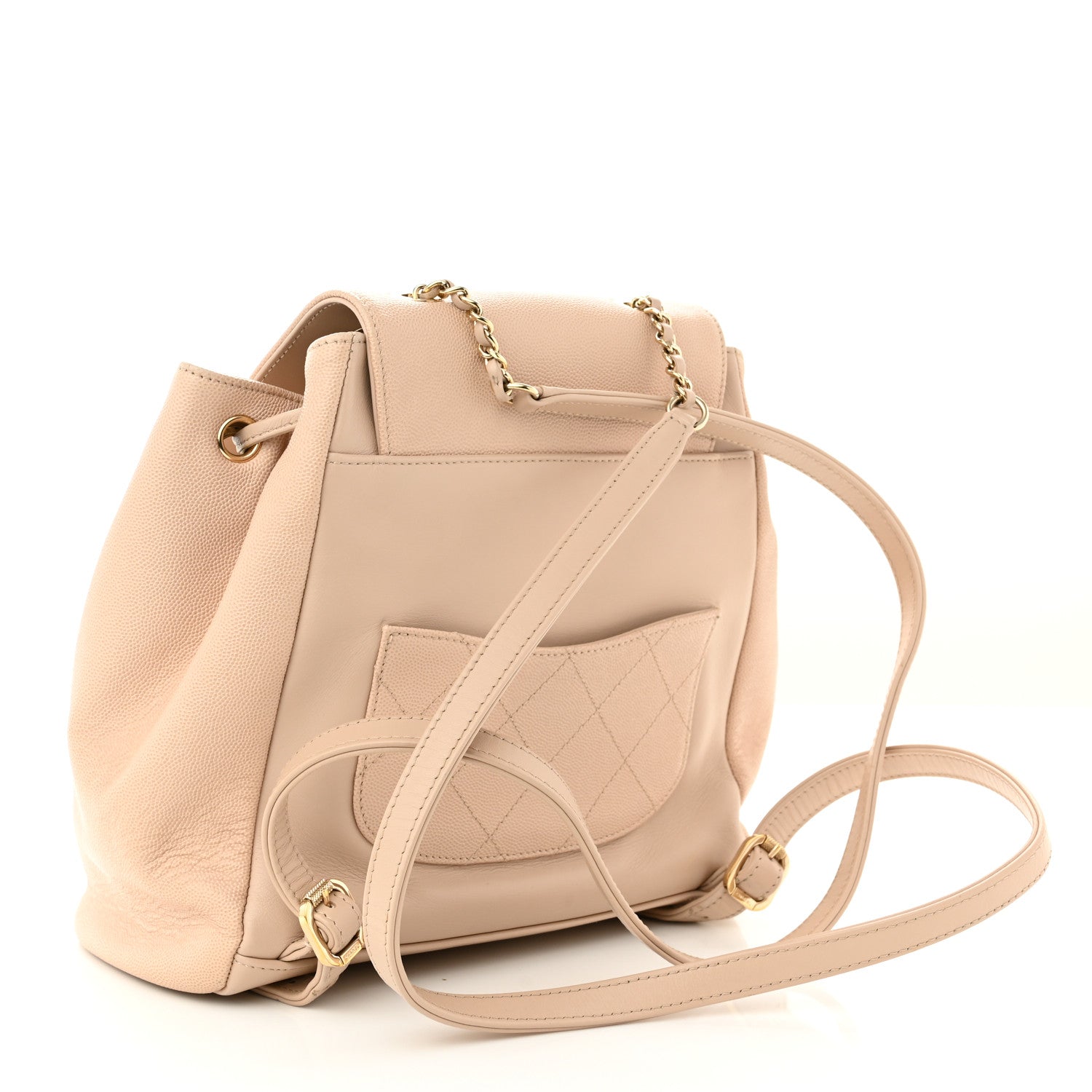 Chanel Caviar Quilted Business Affinity Backpack Beige 3 of 10