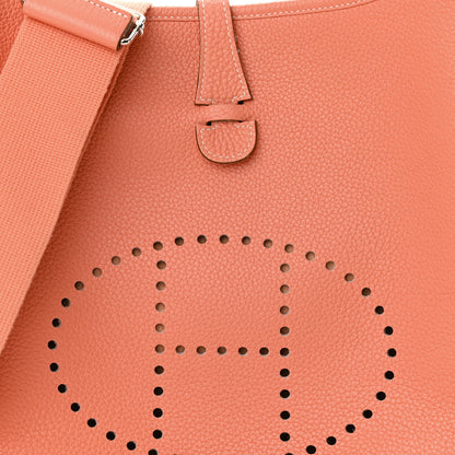 Hermes Taurillon Clemence Evelyne III PM Crevette 8 of 11