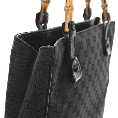 Gucci Monogram Bamboo Handle Bag Black 12 of 12