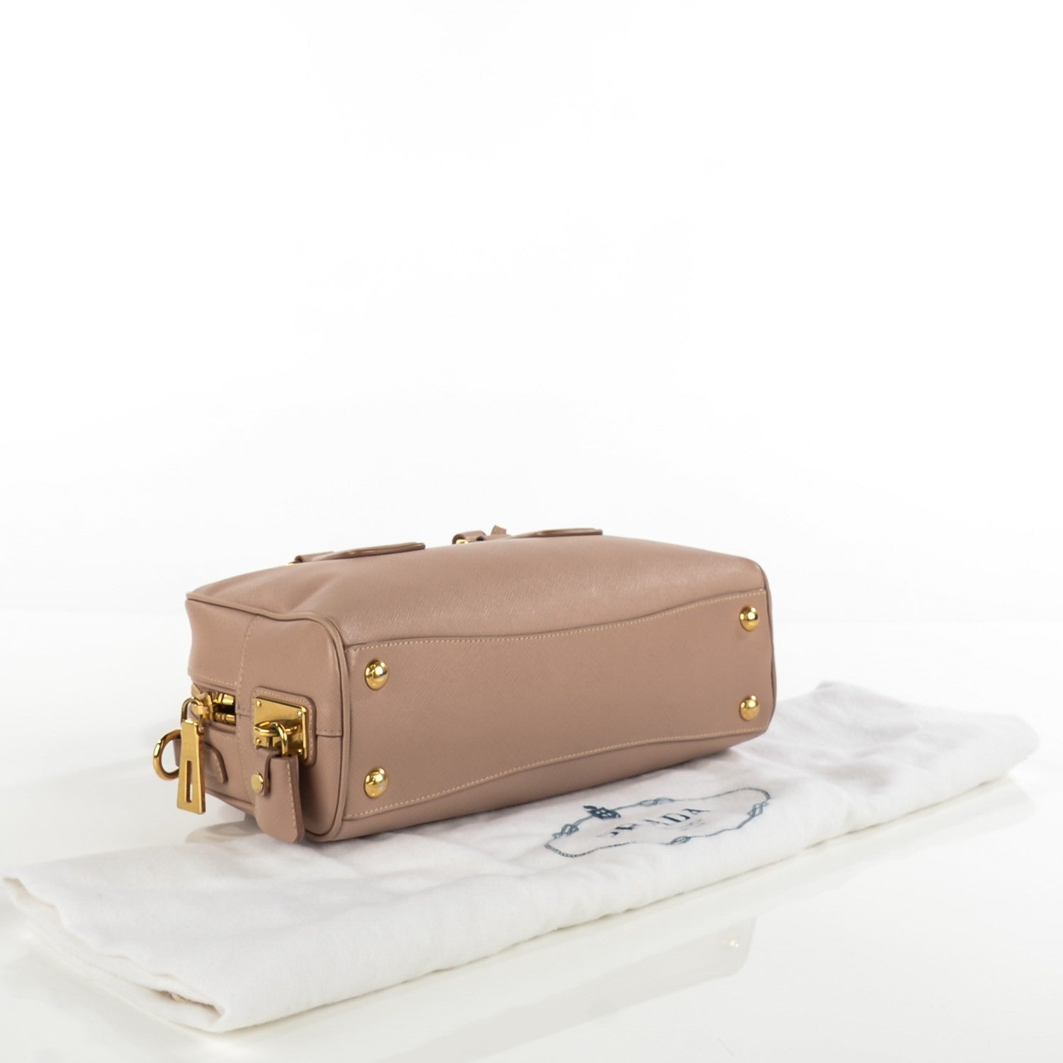 Prada Saffiano Lux Small Boston Cammeo 6 of 10