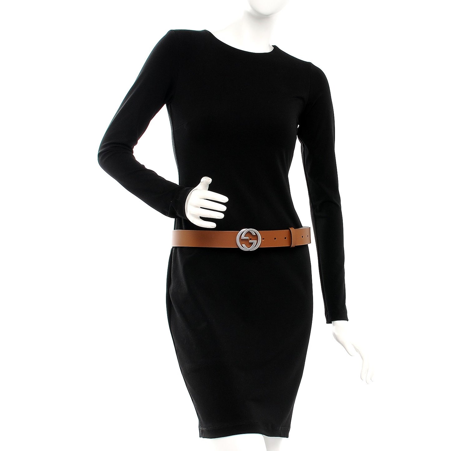 Selleria Calfskin Nickel Interlocking G 37mm Belt 95 38 Cuir
