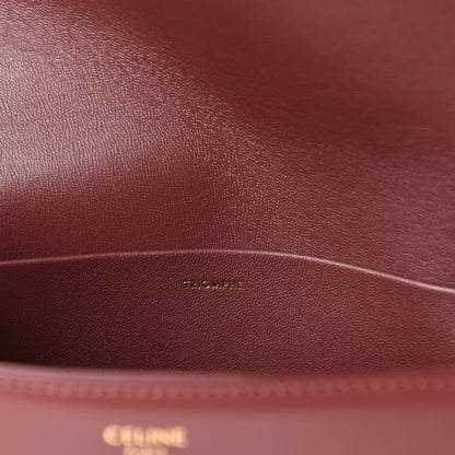 Celine Shiny Calfskin Nano Triomphe Light Burgundy 9 of 11