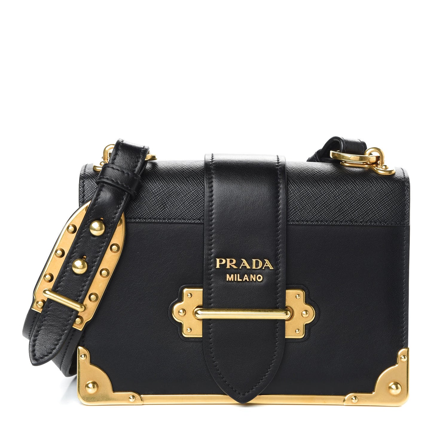 City Calf Saffiano Cahier Bag Black