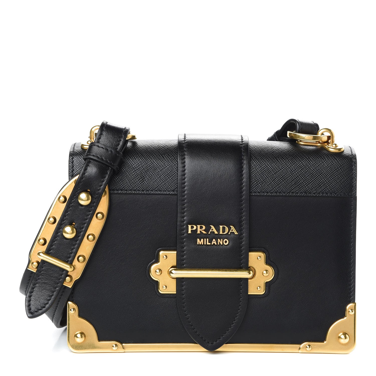 Prada City Calf Saffiano Cahier Bag Black 1 of 10