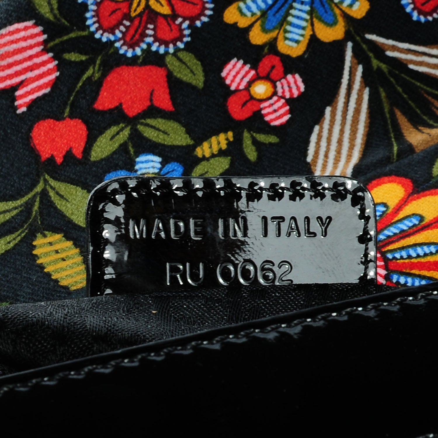Christian Dior Canvas Floral Saddle Black 7 of 7
