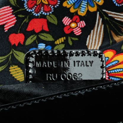 Christian Dior Canvas Floral Saddle Black 7 of 7