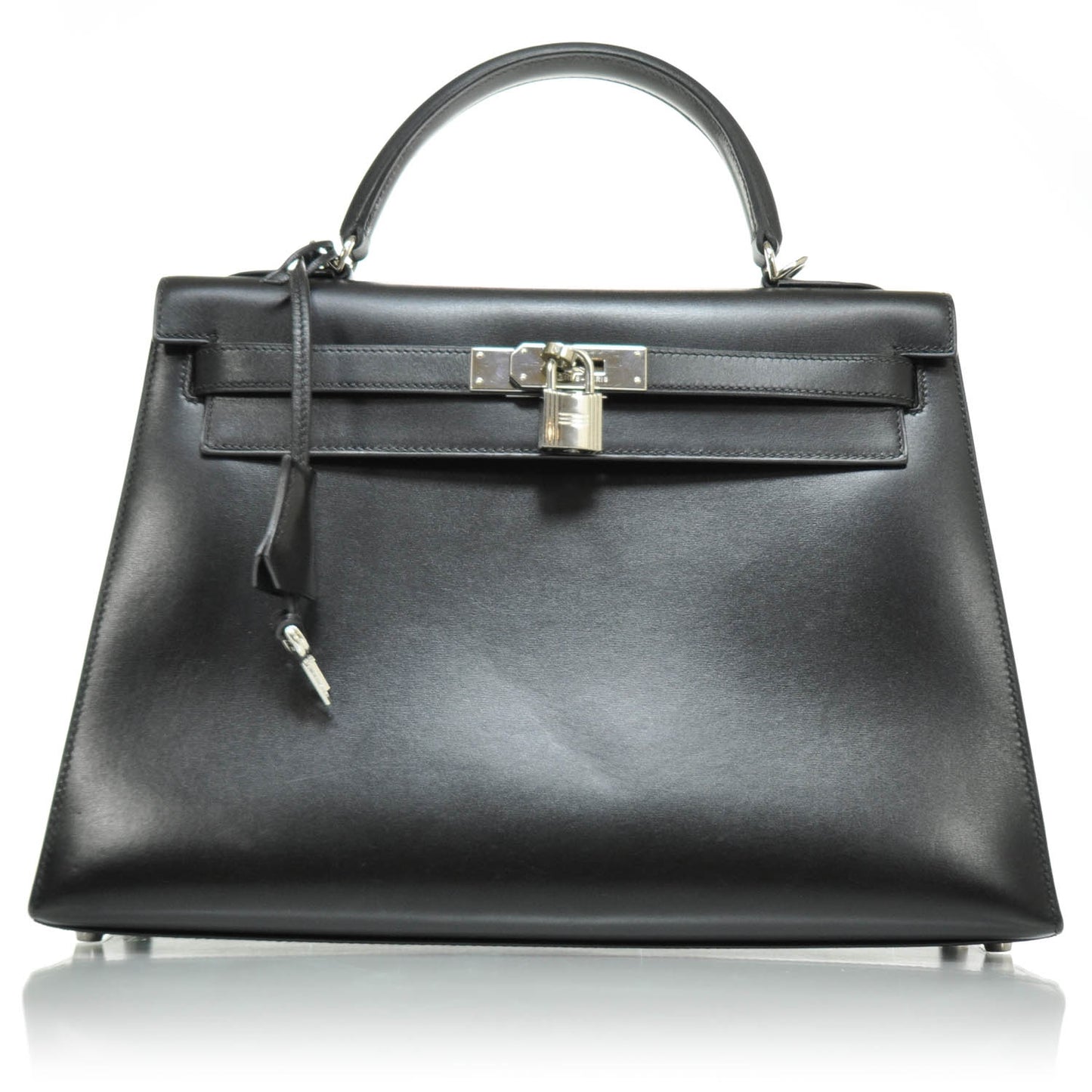 Box Calfskin Kelly 32 Black