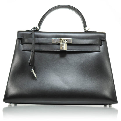 Hermes Box Calfskin Kelly 32 Black 1 of 11