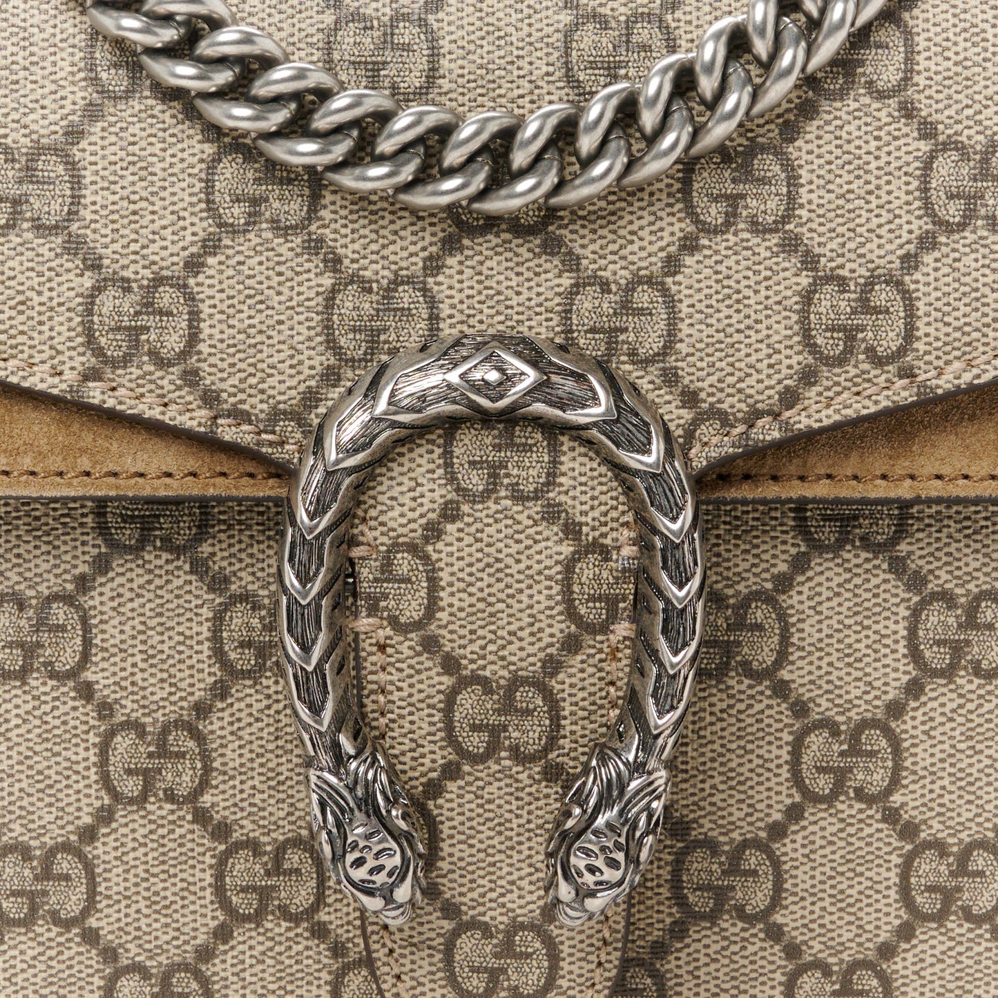 GG Supreme Monogram Mini Dionysus Shoulder Bag Taupe