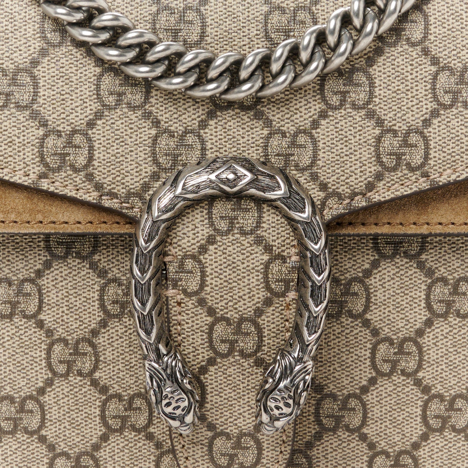 Gucci GG Supreme Monogram Mini Dionysus Shoulder Bag Taupe 8 of 12