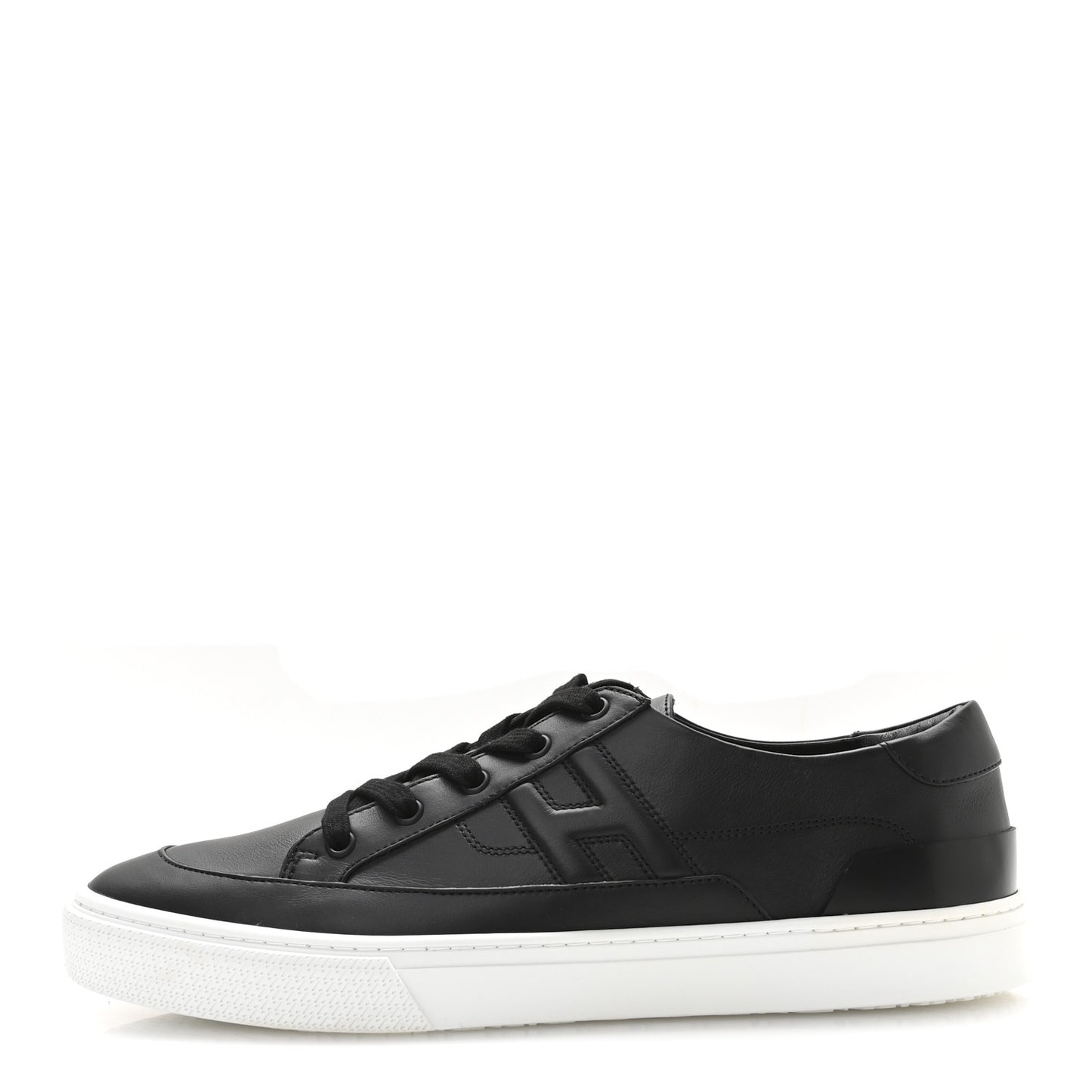 Calfskin Mens Deep Sneakers 44 Black