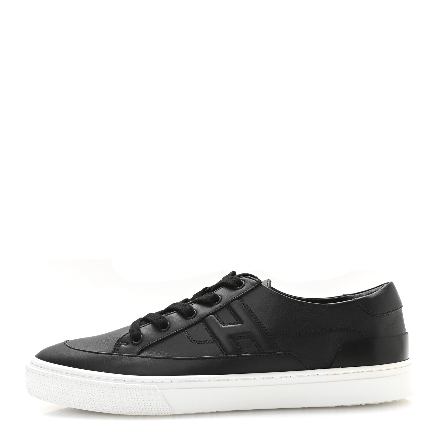 Hermes Calfskin Mens Deep Sneakers 44 Black 1 of 8