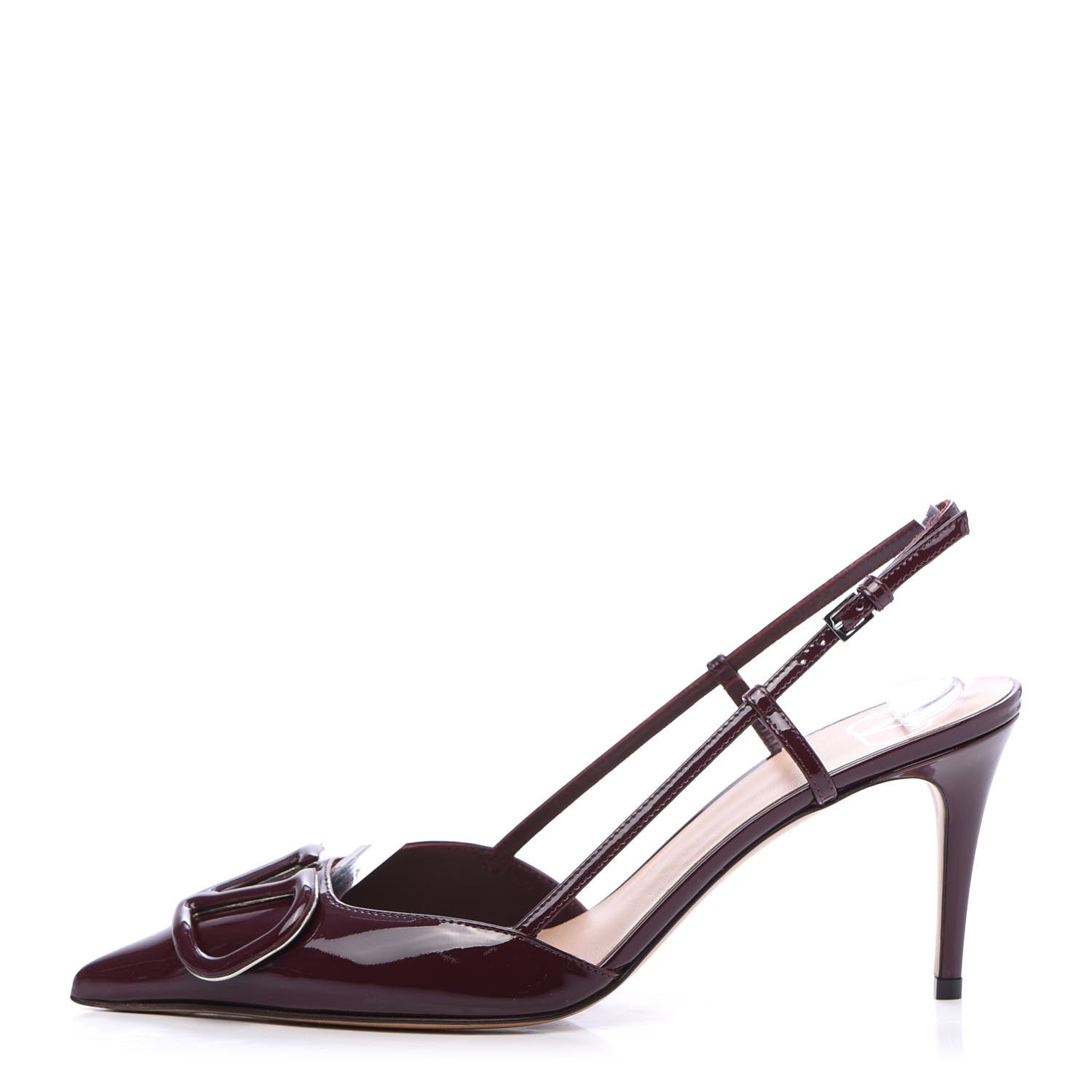 Valentino Garavani Patent Signature Vlogo Slingback 80mm Pumps 37 Rubin 1 of 9