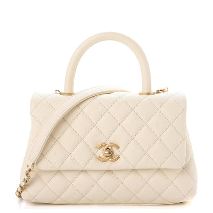 Chanel Caviar Quilted Mini Coco Handle Flap Light Beige 1 of 11