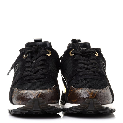 Louis Vuitton Suede Monogram Run Away Sneakers 35 Black 2 of 10