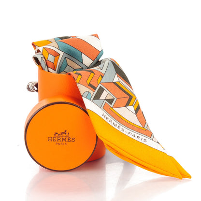 Hermes Silk Le Fil d'Ariane Twilly Jaune Doré Vert Rouge Clair 5 of 5