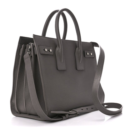 Saint Laurent Grained Calfskin Small Supple Sac De Jour Earth 3 of 12