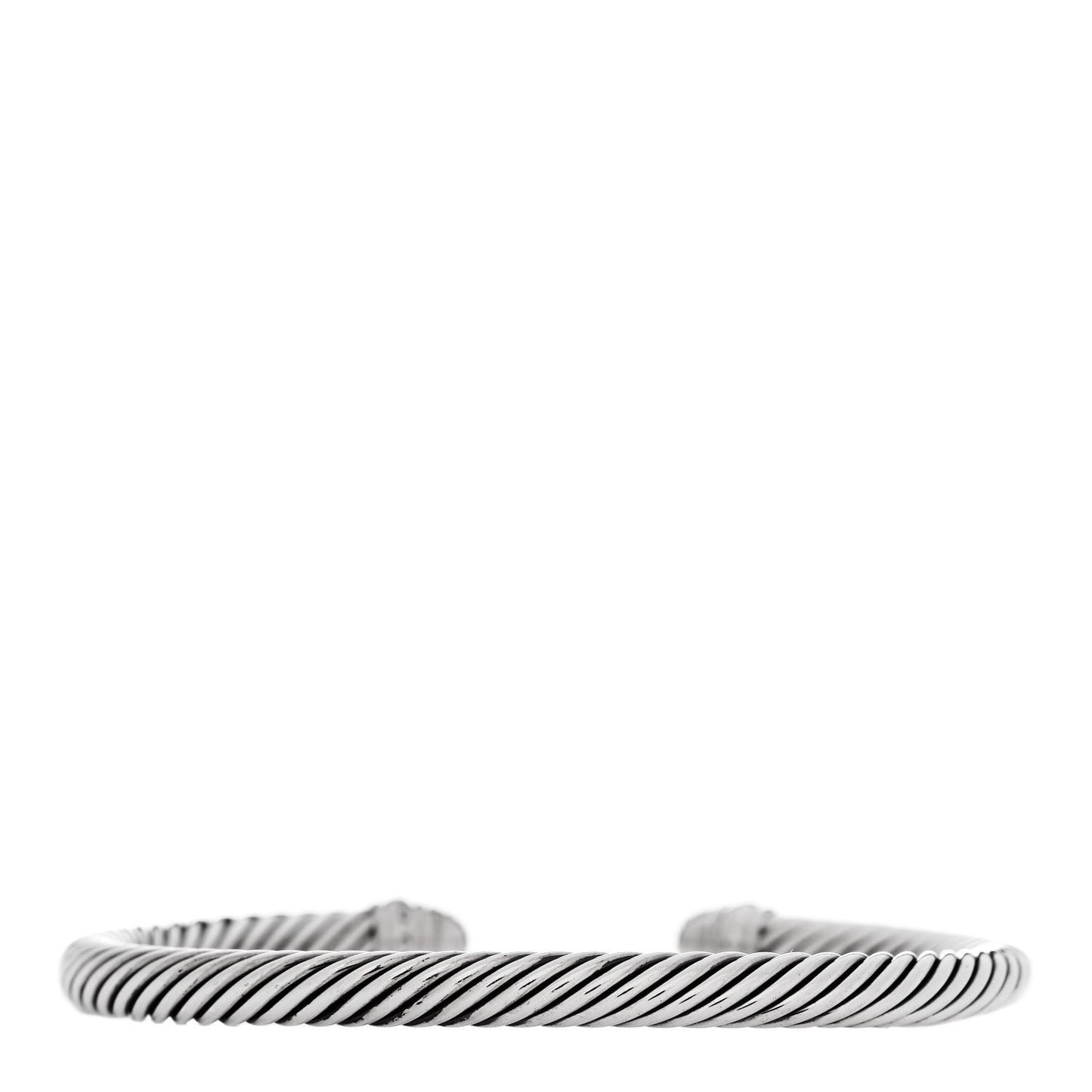 Sterling Silver Pave Diamond 5mm Cable Classics Bracelet