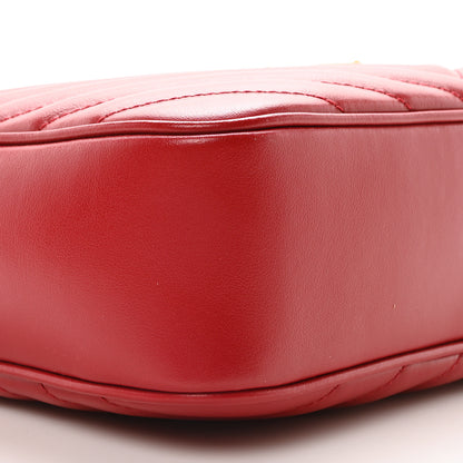 Saint Laurent Calfskin Matelasse Monogram Lou Camera Bag Eros Red 9 of 10