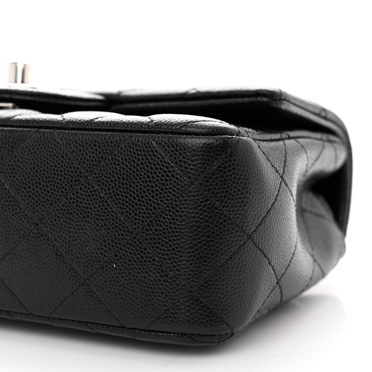 Caviar Quilted Mini Rectangular Flap Black