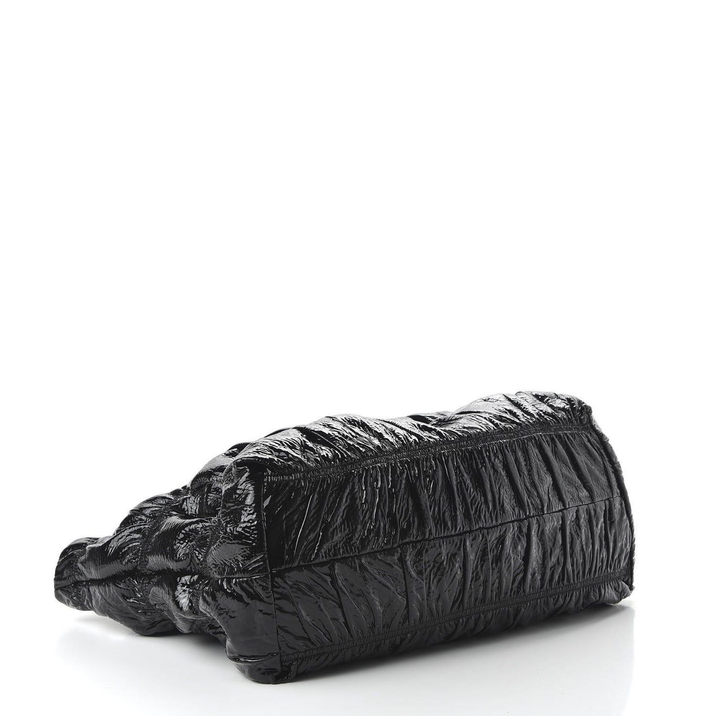 Vernice Gaufre Tote Black