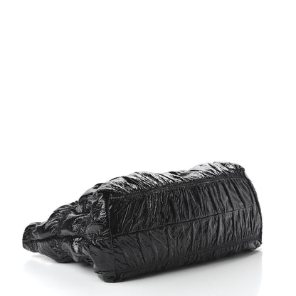 Prada Vernice Gaufre Tote Black 4 of 10