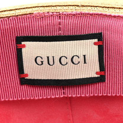 Gucci Woven Rope Straw New Flora Alba Hat M White 7 of 8