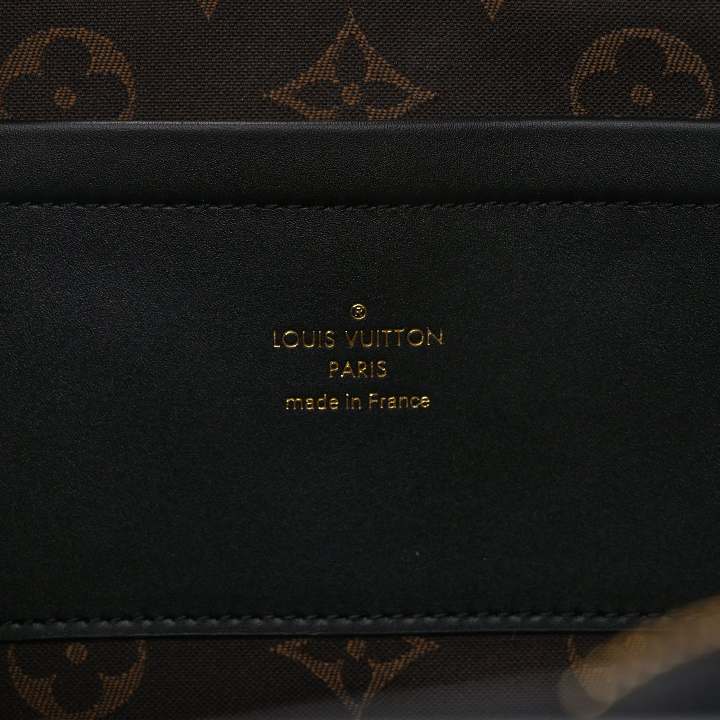 Calfskin Monogram Embossed Utility Crossbody Black