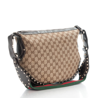 Gucci Monogram Pelham Studded Shoulder Bag Dark Brown 3 of 8