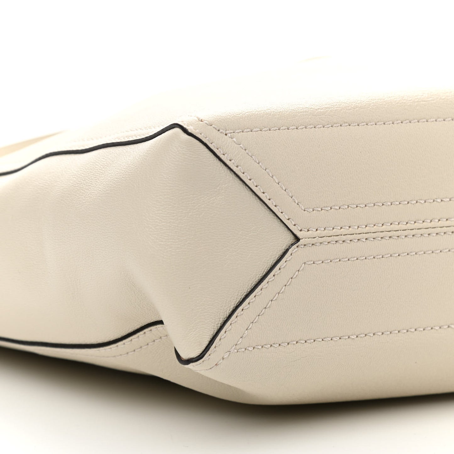 New Sakai Calfskin Lux Small Dahlia Tote Mystic White