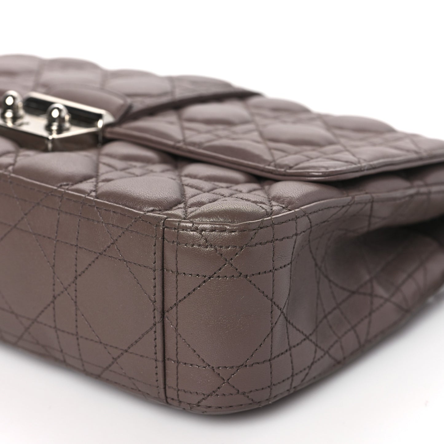 Lambskin Cannage Medium Miss Dior Flap Taupe