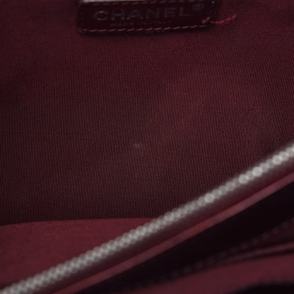 Chanel Patent Quilted Grand Shopping Tote GST Dark Bordeaux 14 of 27