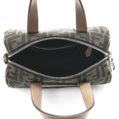 Fendi Recycled Fabric Jacquard Vitello Grace FF 1974 Mini O'Lock Bowling Bag Tobacco Moro Sand 5 of 11