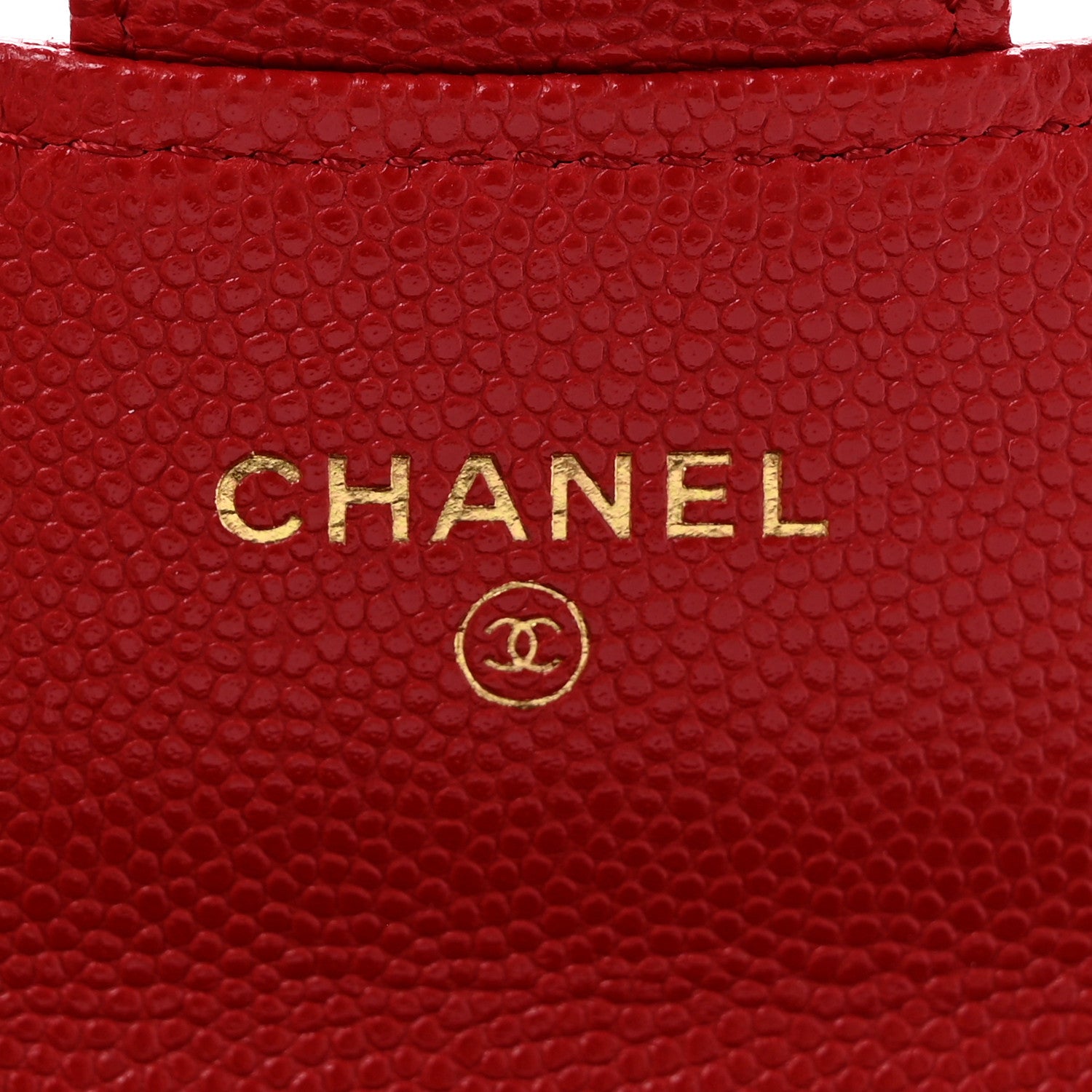 Chanel Caviar Quilted Flap Card Holder Wallet Red 6 of 11