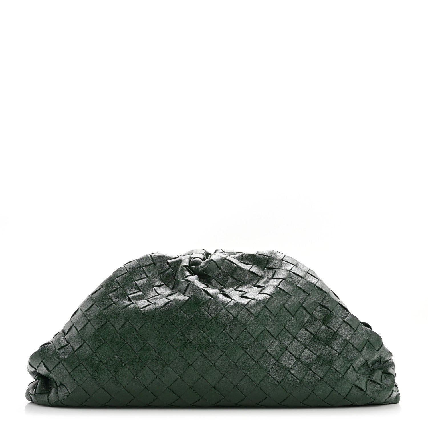 Bottega Veneta Nappa Maxi Intrecciato The Pouch Oversized Clutch Raintree 1 of 9