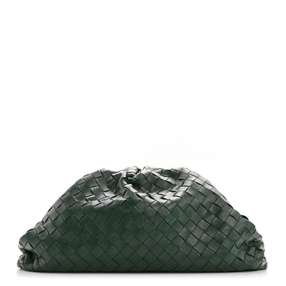 Bottega Veneta Nappa Maxi Intrecciato The Pouch Oversized Clutch Raintree 1 of 9