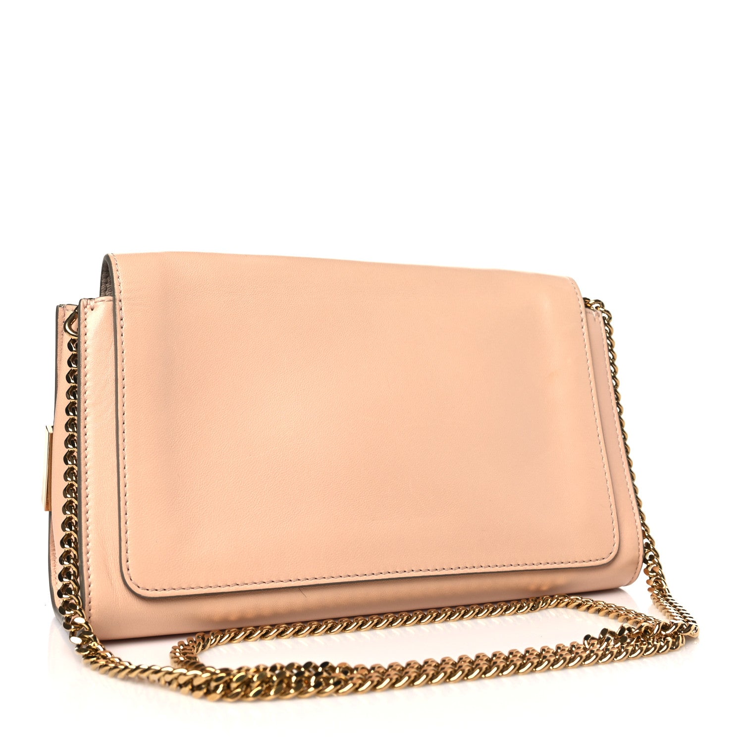 Chloe Lambskin Medium Elle Chain Clutch Nude 3 of 9