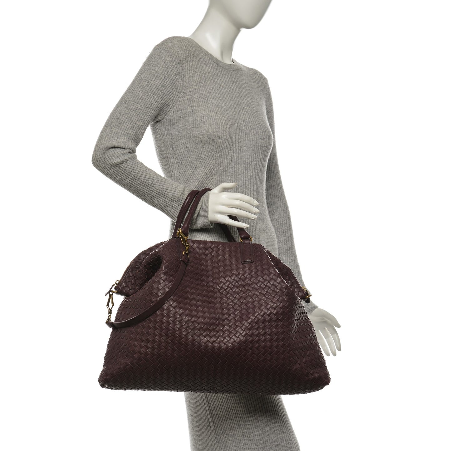 Nappa Intrecciato Maxi Convertible Tote Opera