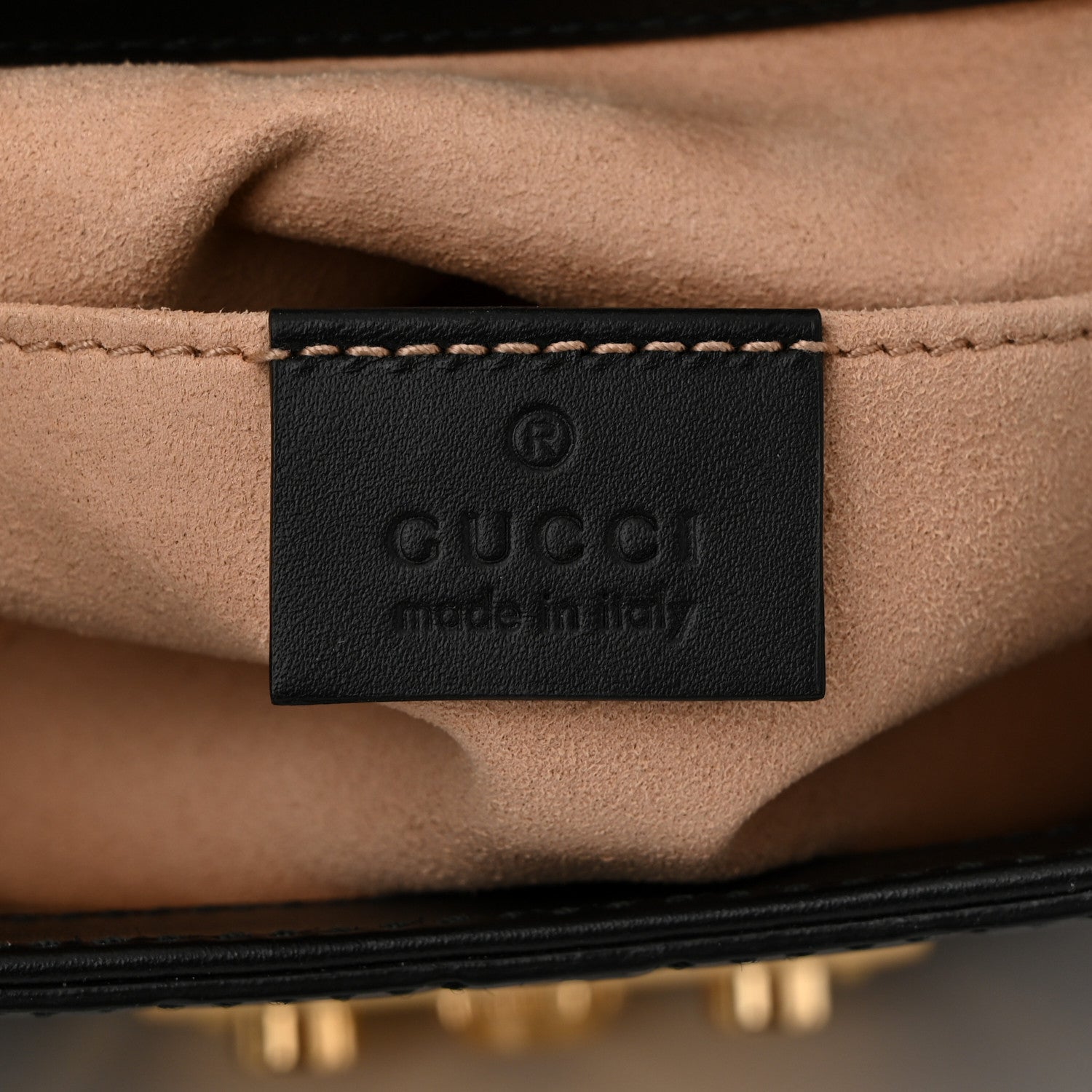 Gucci Guccissima Web Medium Padlock Messenger Shoulder Bag Black 6 of 10