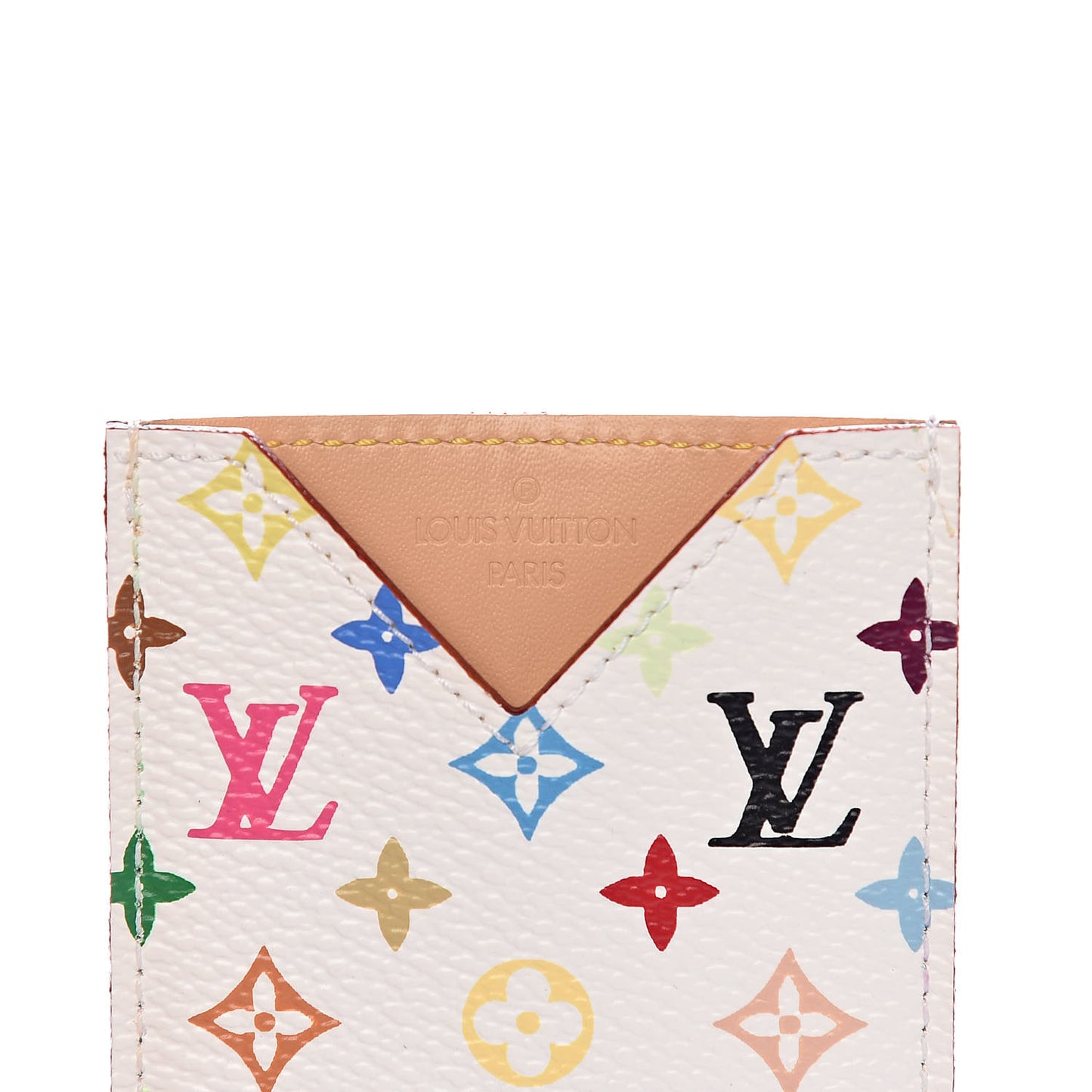 Monogram Multicolor Mirror and Case Pouch White