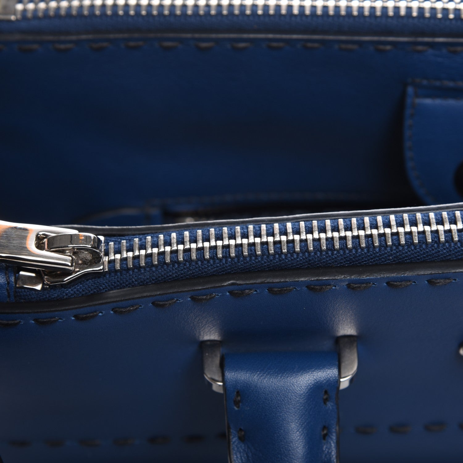 Prada City Calf Small Hand Stitched Galleria Double Zip Tote Bleuette 10 of 15